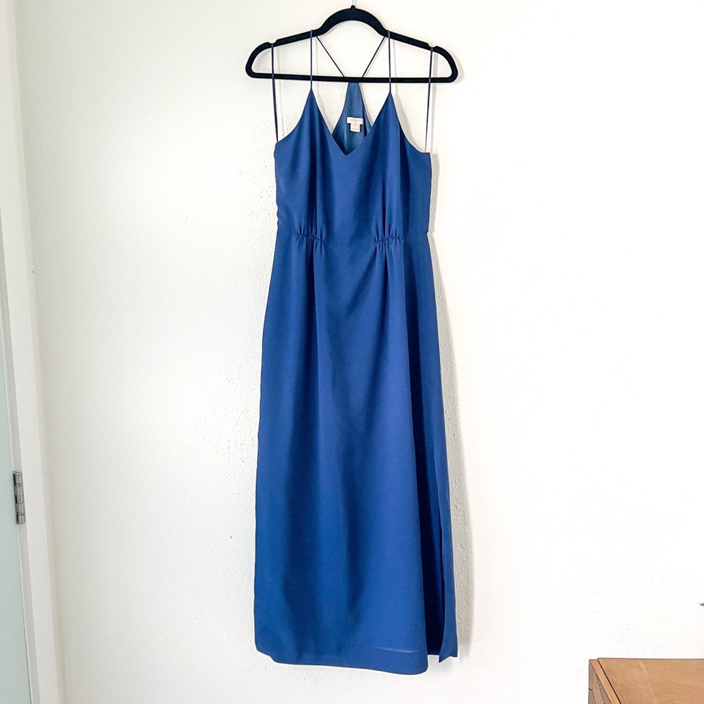 Jcrew Blue Racerback Maxi Dress